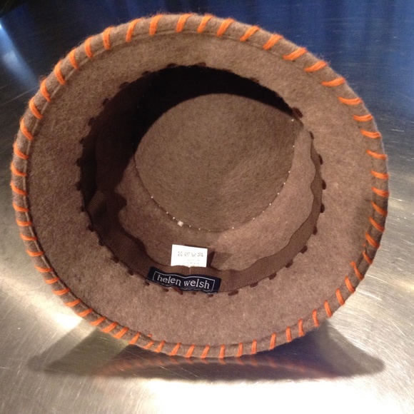 Helen Welsh 100% Wool Women's Bucket Hat Light Brown One Size Made in Italy - Picture 5 of 11